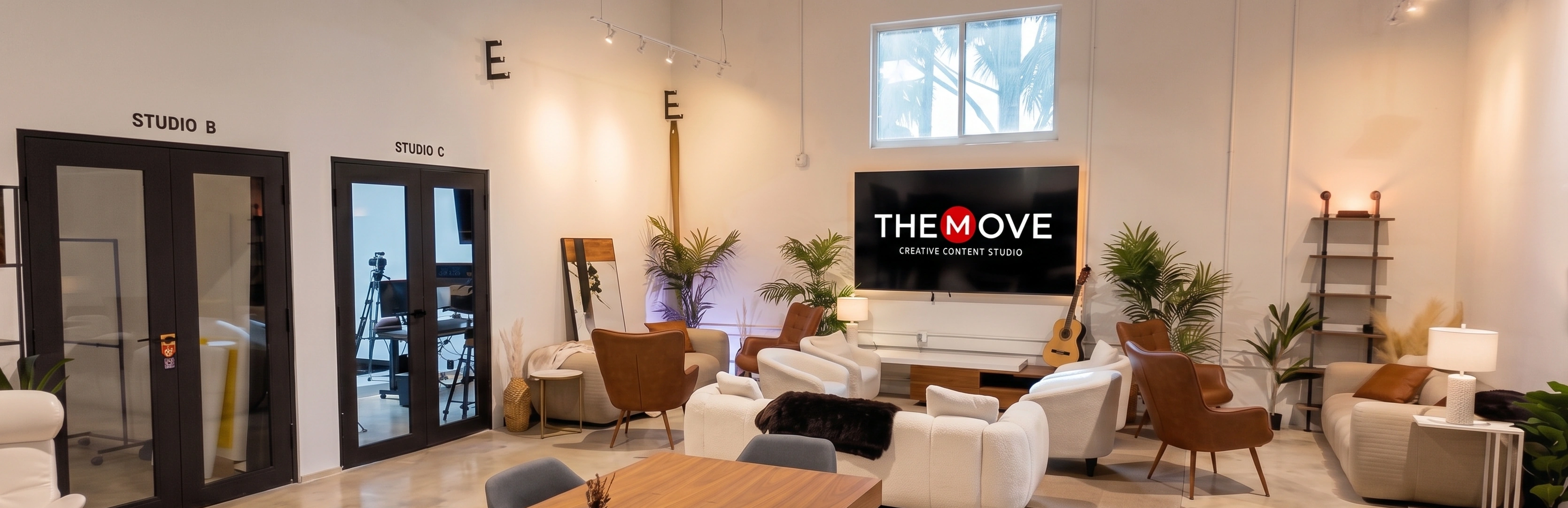 In Person and Virtual Event Space - Lounge area setup