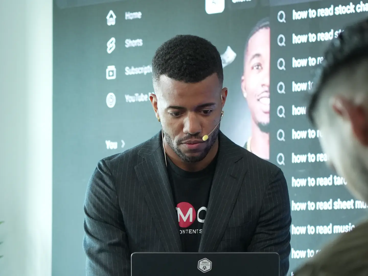 In Person and Virtual Event Space - Speaker engaging the audience