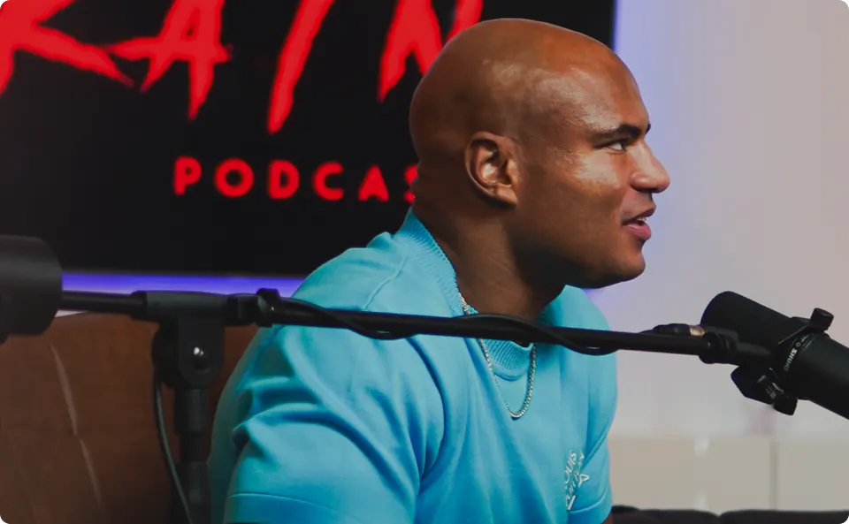 Studio A - Guest at Rain Podcast set